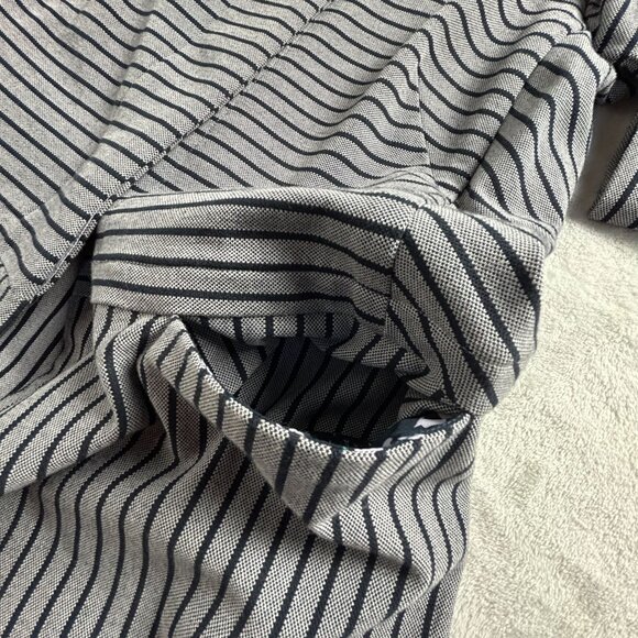 Cabi Womens Navy White Striped Button Front Long-Sleeve Jacket Small Style 5474 - Picture 6 of 11